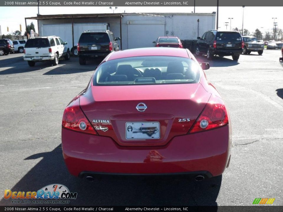 2008 Nissan Altima 2.5 S Coupe Code Red Metallic / Charcoal Photo #3