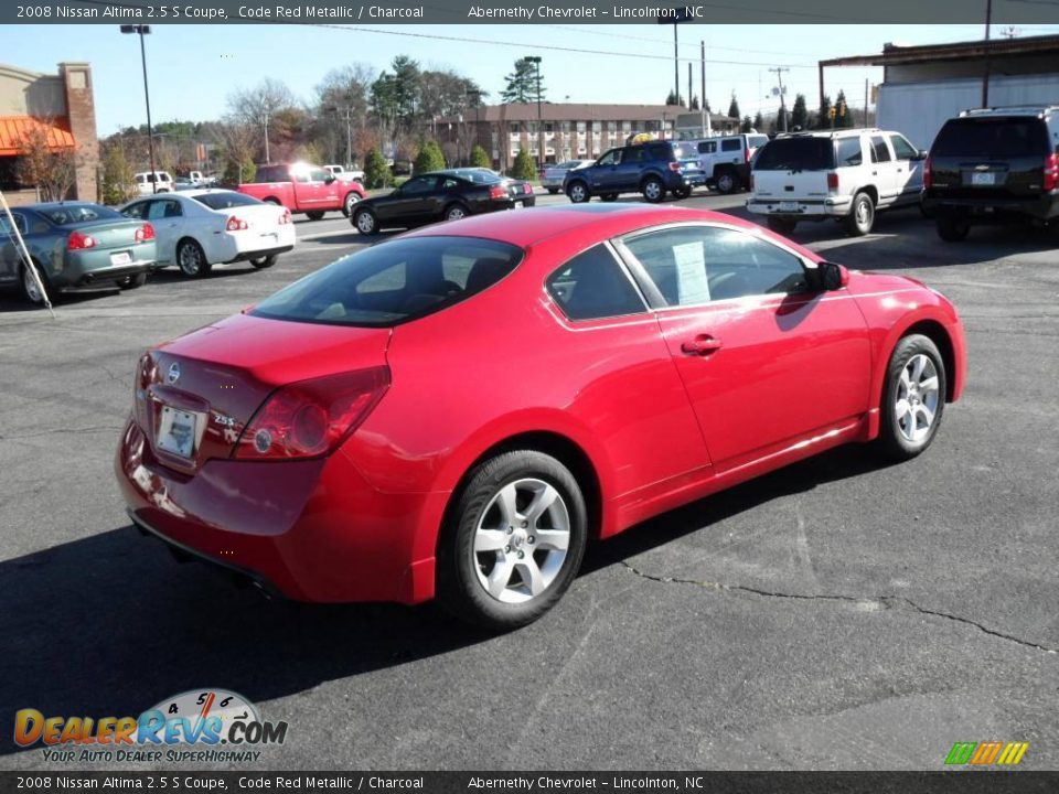2008 Nissan Altima 2.5 S Coupe Code Red Metallic / Charcoal Photo #4