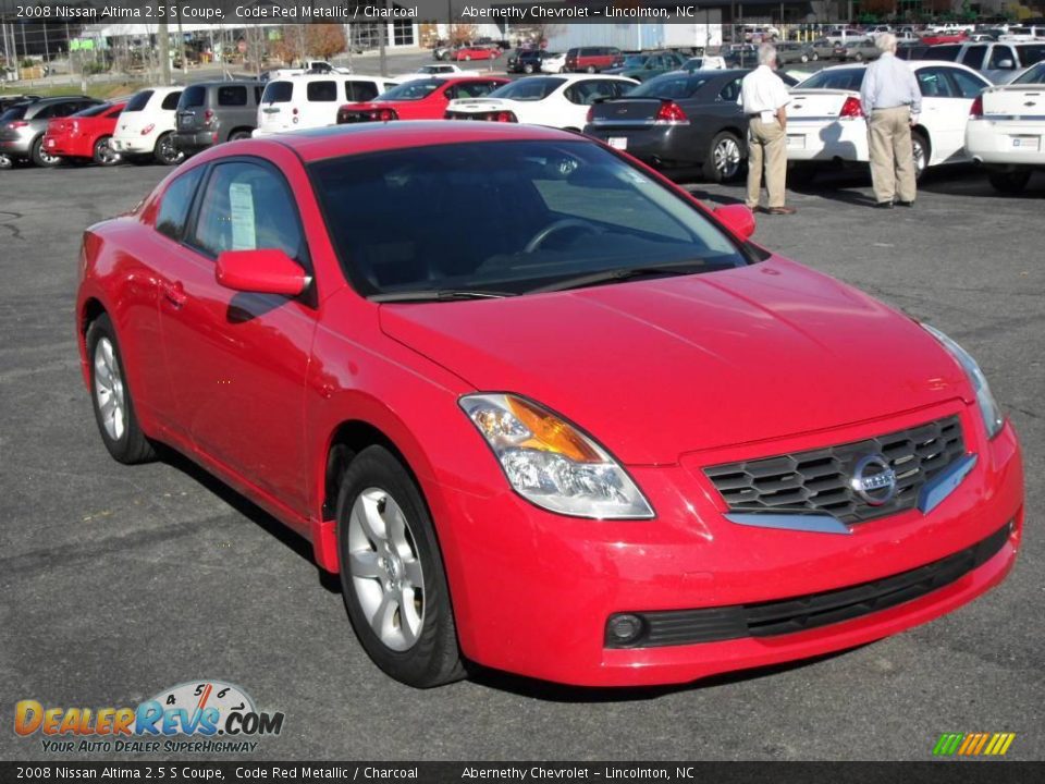2008 Nissan Altima 2.5 S Coupe Code Red Metallic / Charcoal Photo #5