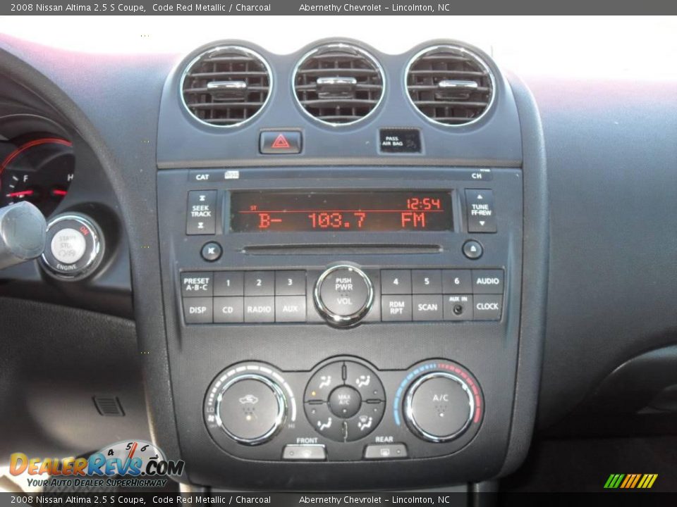 2008 Nissan Altima 2.5 S Coupe Code Red Metallic / Charcoal Photo #20