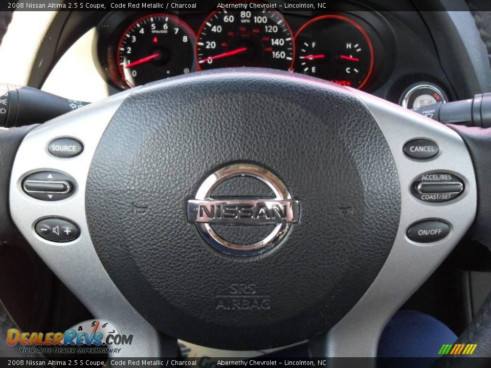 2008 Nissan Altima 2.5 S Coupe Code Red Metallic / Charcoal Photo #22