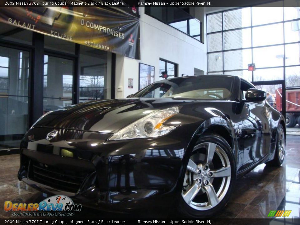 2009 Nissan 370Z Touring Coupe Magnetic Black / Black Leather Photo #3