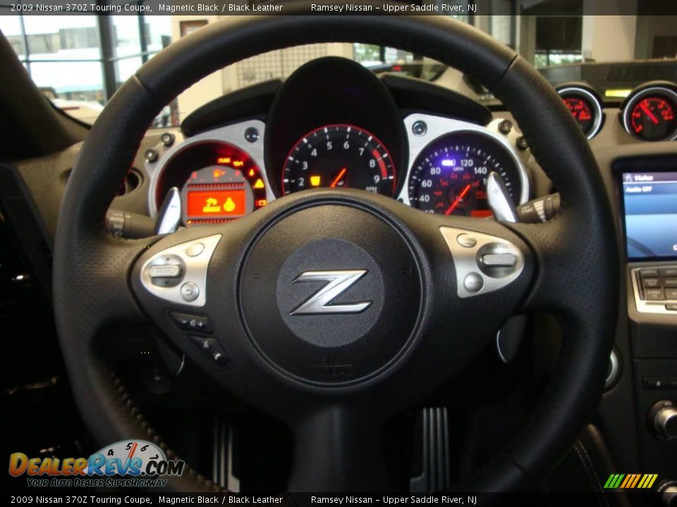 2009 Nissan 370Z Touring Coupe Magnetic Black / Black Leather Photo #32