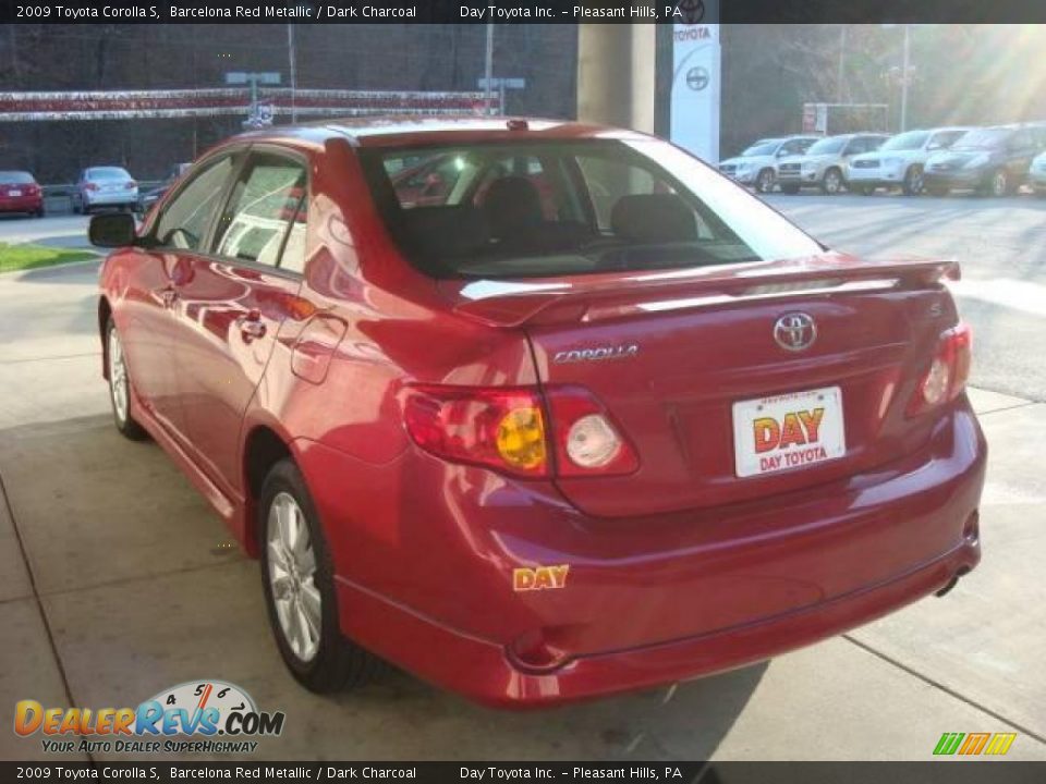 2009 Toyota Corolla S Barcelona Red Metallic / Dark Charcoal Photo #4