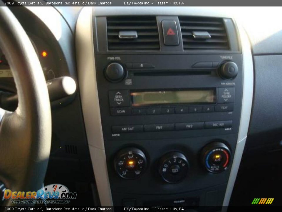 2009 Toyota Corolla S Barcelona Red Metallic / Dark Charcoal Photo #13