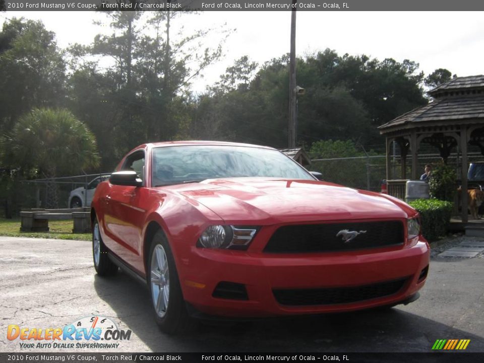 2010 Ford Mustang V6 Coupe Torch Red / Charcoal Black Photo #1