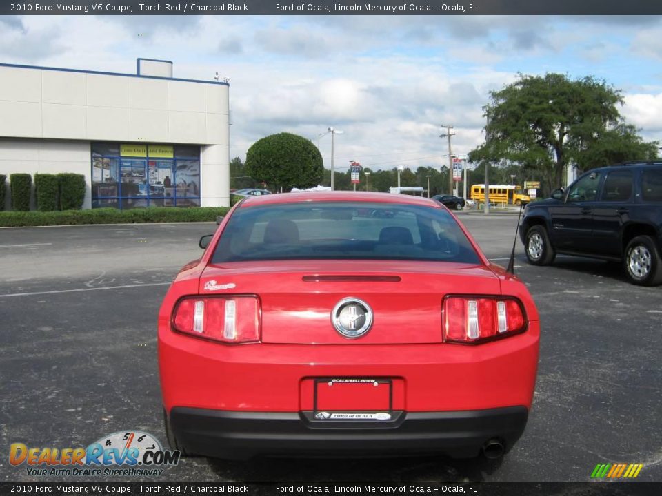 2010 Ford Mustang V6 Coupe Torch Red / Charcoal Black Photo #4