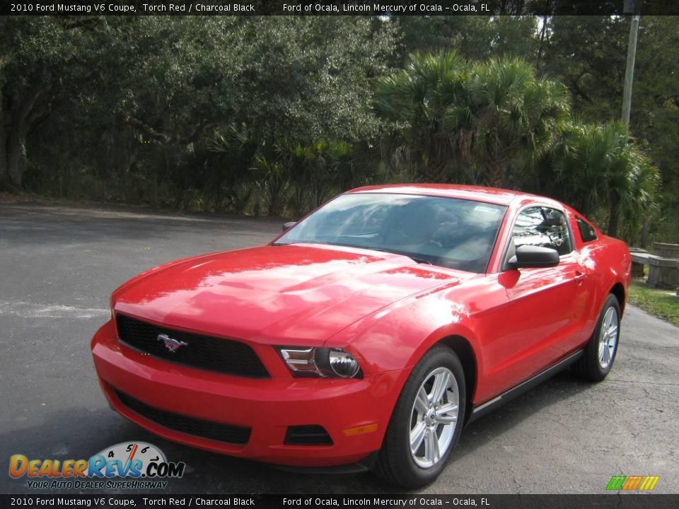 2010 Ford Mustang V6 Coupe Torch Red / Charcoal Black Photo #7