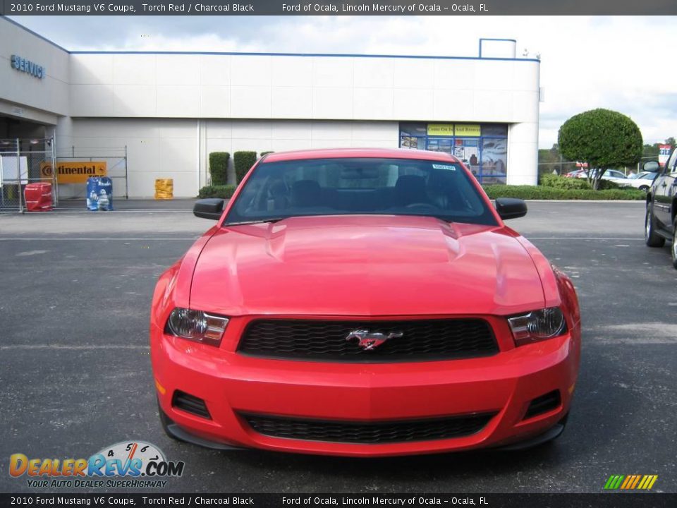 2010 Ford Mustang V6 Coupe Torch Red / Charcoal Black Photo #8