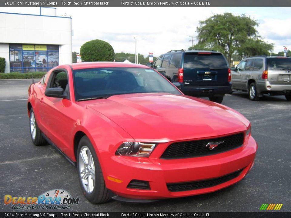 2010 Ford Mustang V6 Coupe Torch Red / Charcoal Black Photo #9