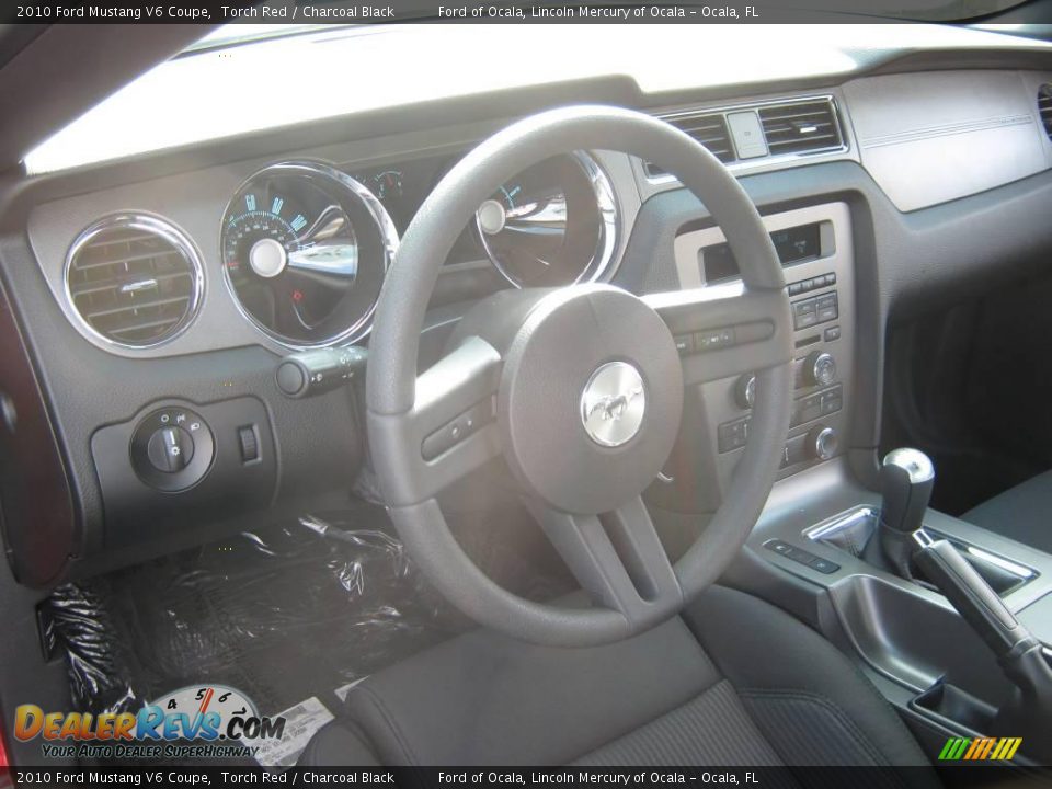 2010 Ford Mustang V6 Coupe Torch Red / Charcoal Black Photo #15