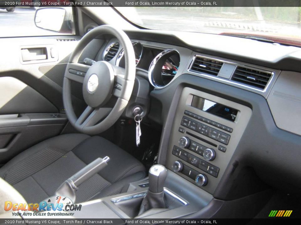 2010 Ford Mustang V6 Coupe Torch Red / Charcoal Black Photo #16