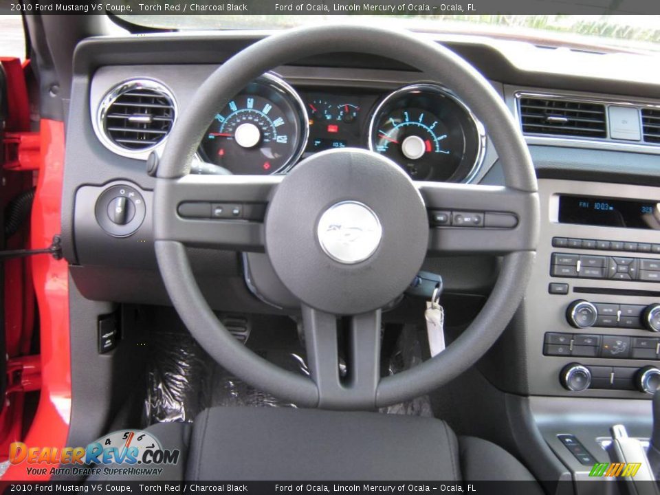 2010 Ford Mustang V6 Coupe Torch Red / Charcoal Black Photo #19