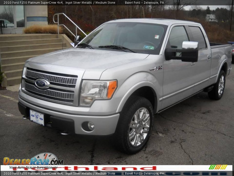 2010 Ford F150 Platinum SuperCrew 4x4 Ingot Silver Metallic / Medium Stone Photo #2