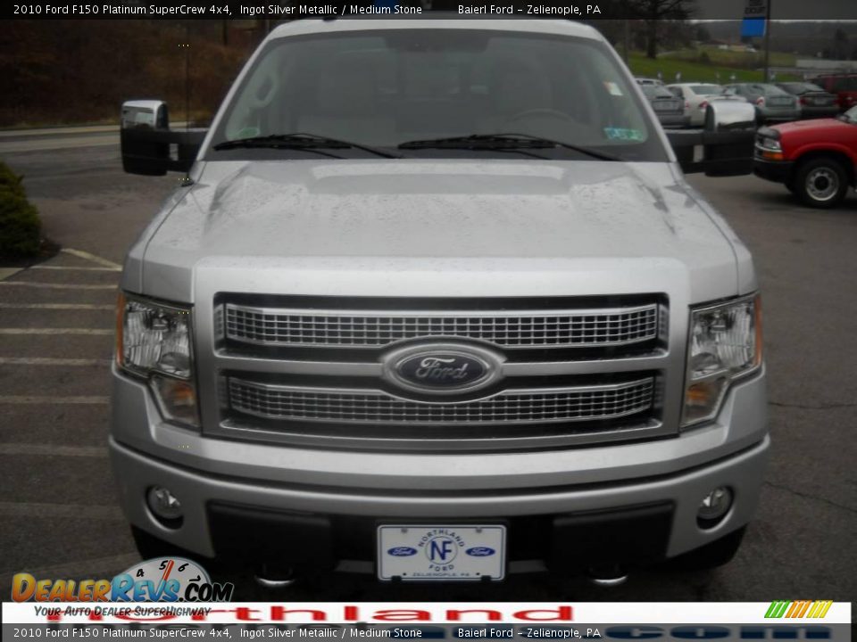 2010 Ford F150 Platinum SuperCrew 4x4 Ingot Silver Metallic / Medium Stone Photo #3