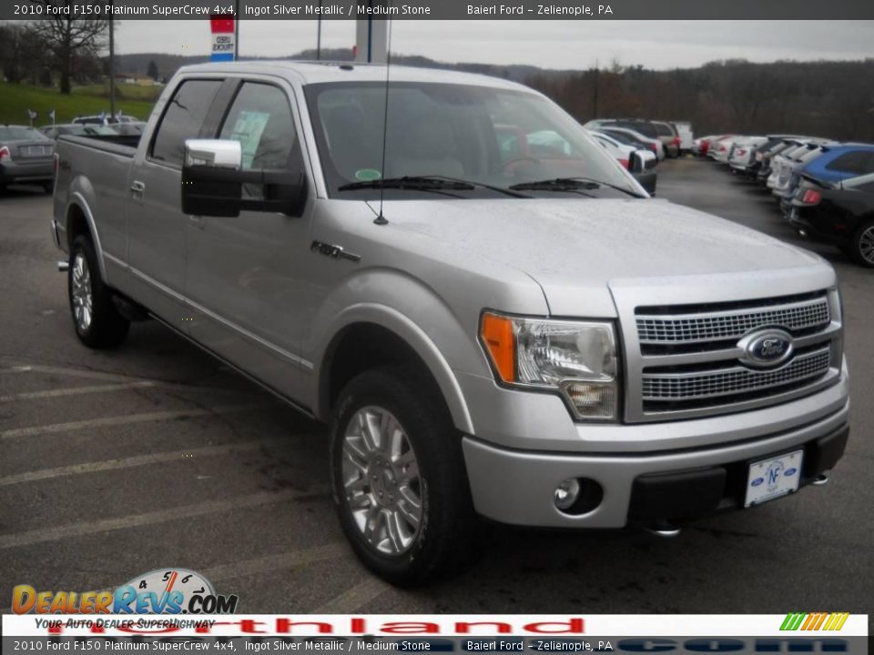 2010 Ford F150 Platinum SuperCrew 4x4 Ingot Silver Metallic / Medium Stone Photo #4