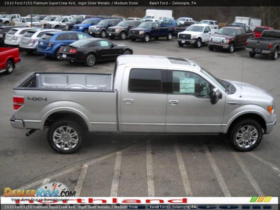 2010 Ford F150 Platinum SuperCrew 4x4 Ingot Silver Metallic / Medium Stone Photo #5