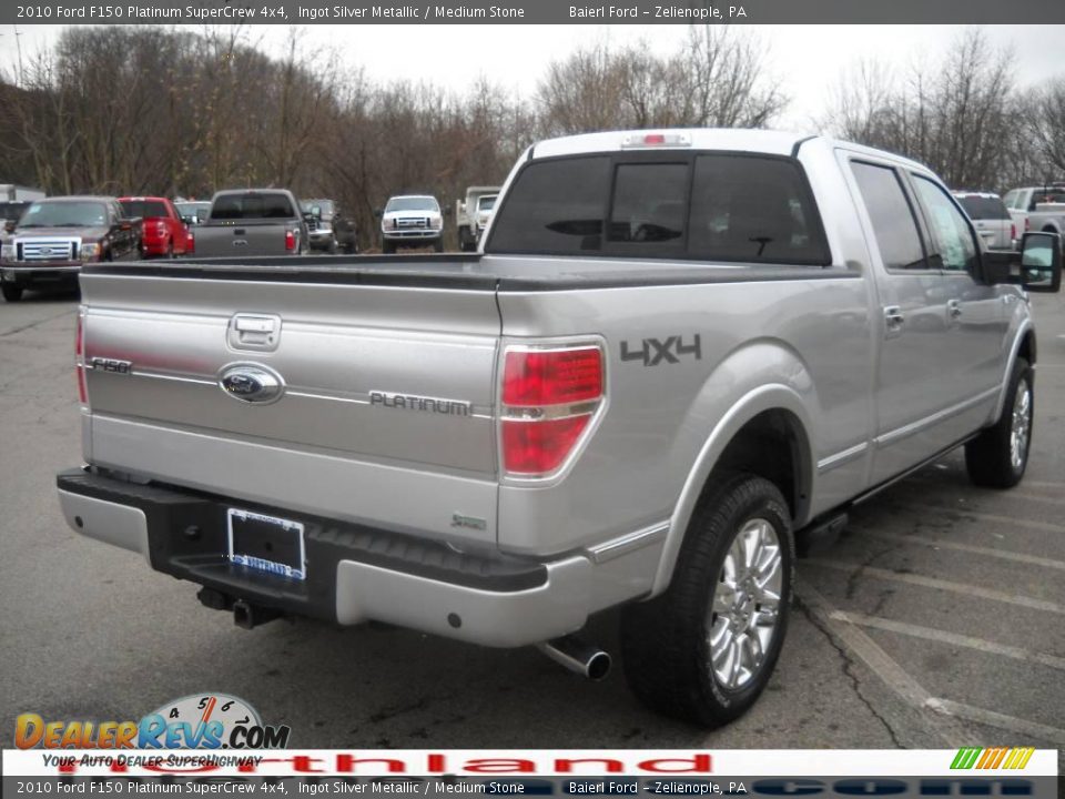 2010 Ford F150 Platinum SuperCrew 4x4 Ingot Silver Metallic / Medium Stone Photo #6