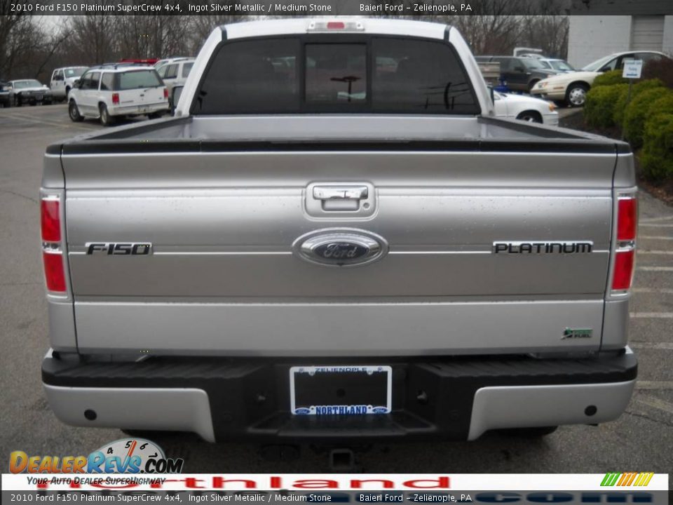 2010 Ford F150 Platinum SuperCrew 4x4 Ingot Silver Metallic / Medium Stone Photo #7