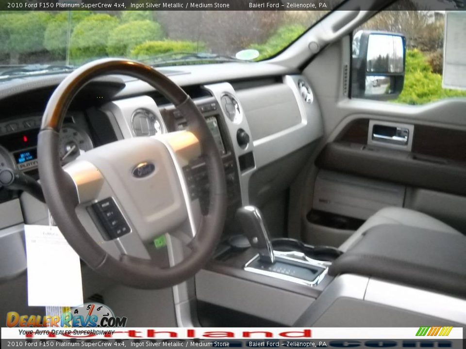 2010 Ford F150 Platinum SuperCrew 4x4 Ingot Silver Metallic / Medium Stone Photo #10