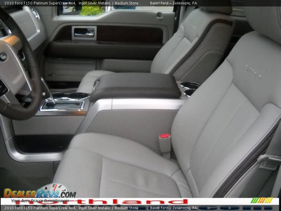 2010 Ford F150 Platinum SuperCrew 4x4 Ingot Silver Metallic / Medium Stone Photo #11