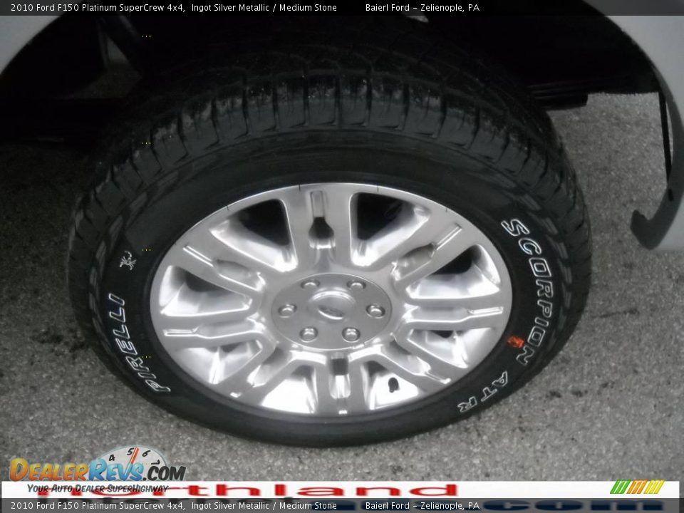 2010 Ford F150 Platinum SuperCrew 4x4 Ingot Silver Metallic / Medium Stone Photo #15
