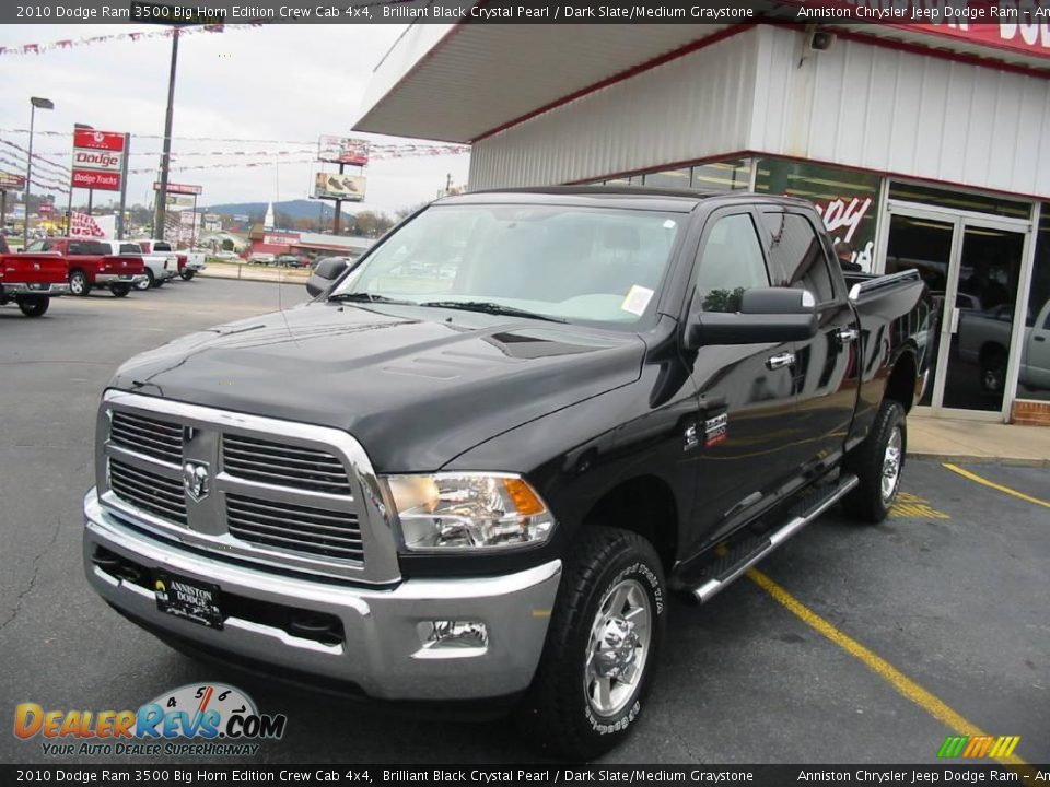 2010 Dodge Ram 3500 Big Horn Edition Crew Cab 4x4 Brilliant Black Crystal Pearl / Dark Slate/Medium Graystone Photo #1