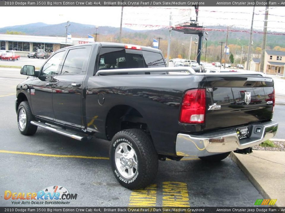 2010 Dodge Ram 3500 Big Horn Edition Crew Cab 4x4 Brilliant Black Crystal Pearl / Dark Slate/Medium Graystone Photo #2