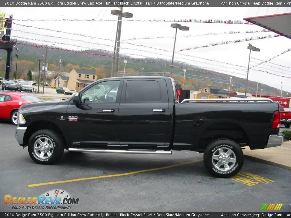 2010 Dodge Ram 3500 Big Horn Edition Crew Cab 4x4 Brilliant Black Crystal Pearl / Dark Slate/Medium Graystone Photo #3