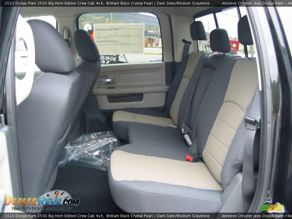 2010 Dodge Ram 3500 Big Horn Edition Crew Cab 4x4 Brilliant Black Crystal Pearl / Dark Slate/Medium Graystone Photo #5