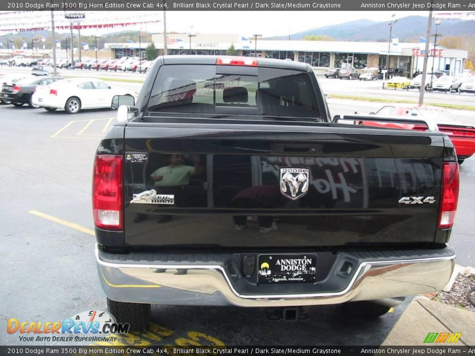 2010 Dodge Ram 3500 Big Horn Edition Crew Cab 4x4 Brilliant Black Crystal Pearl / Dark Slate/Medium Graystone Photo #12