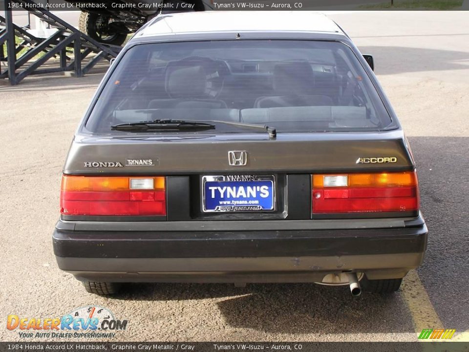 1984 Honda Accord LX Hatchback Graphite Gray Metallic / Gray Photo #5