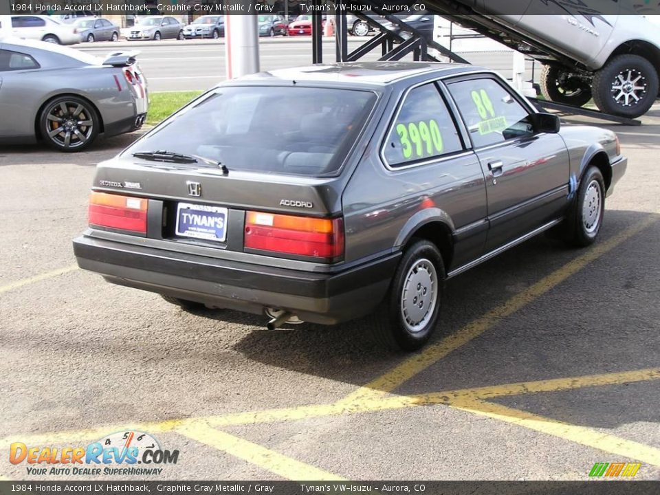 1984 Honda Accord LX Hatchback Graphite Gray Metallic / Gray Photo #6