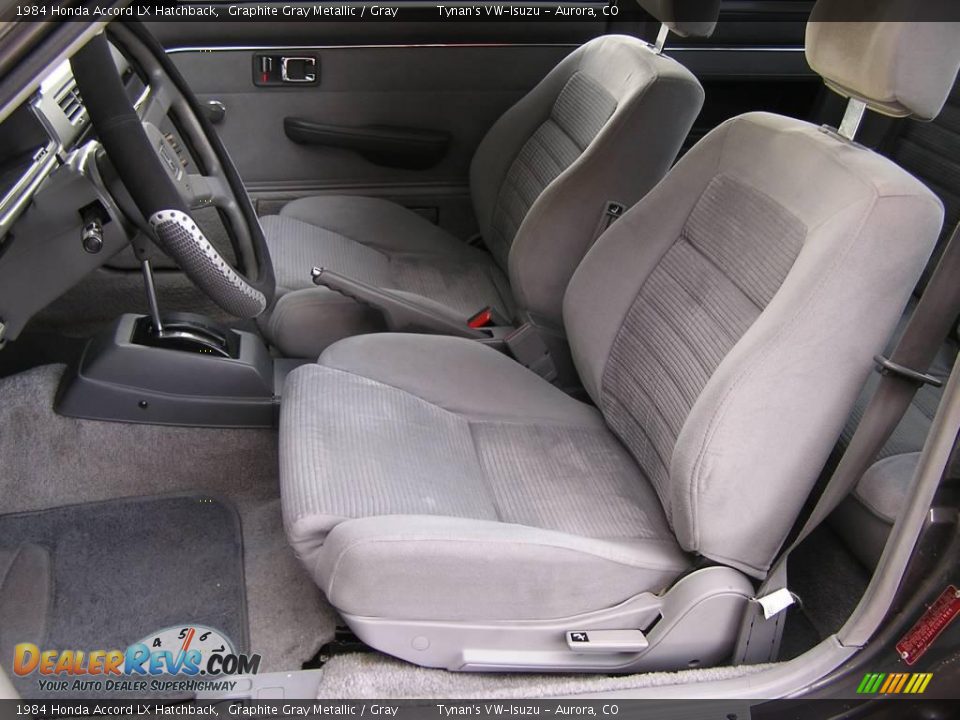 1984 Honda Accord LX Hatchback Graphite Gray Metallic / Gray Photo #7