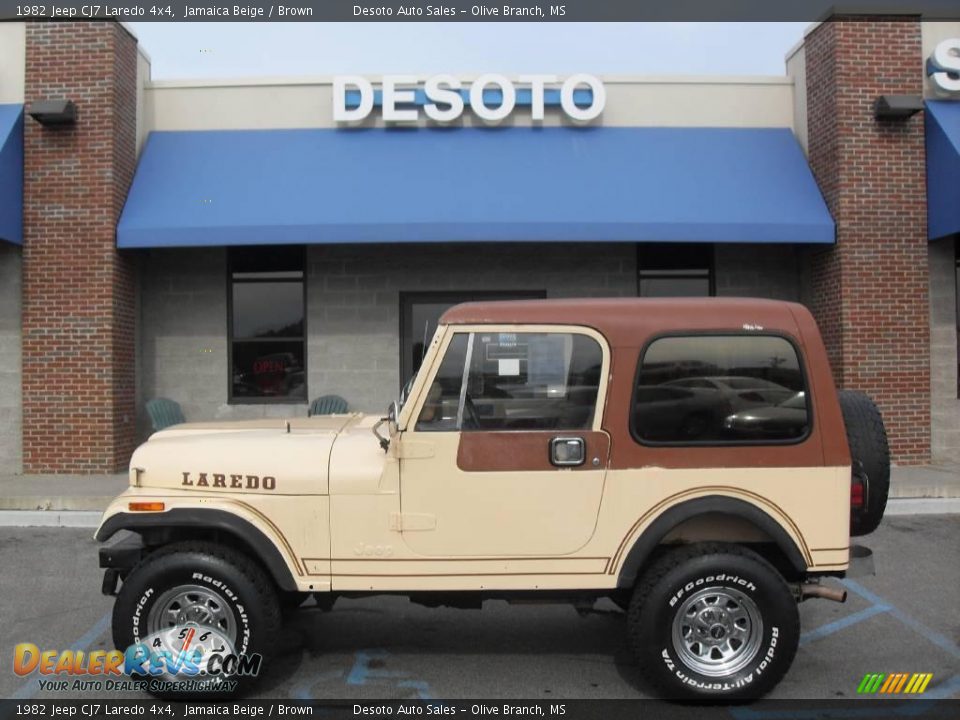 1982 Jeep CJ7 Laredo 4x4 Jamaica Beige / Brown Photo #1