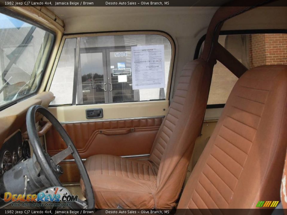 Brown Interior - 1982 Jeep CJ7 Laredo 4x4 Photo #11