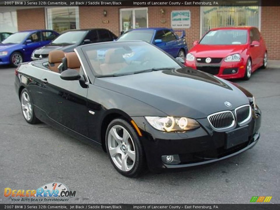 2007 BMW 3 Series 328i Convertible Jet Black / Saddle Brown/Black Photo #1