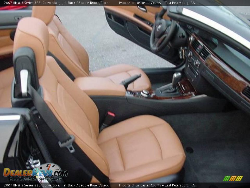 2007 BMW 3 Series 328i Convertible Jet Black / Saddle Brown/Black Photo #3