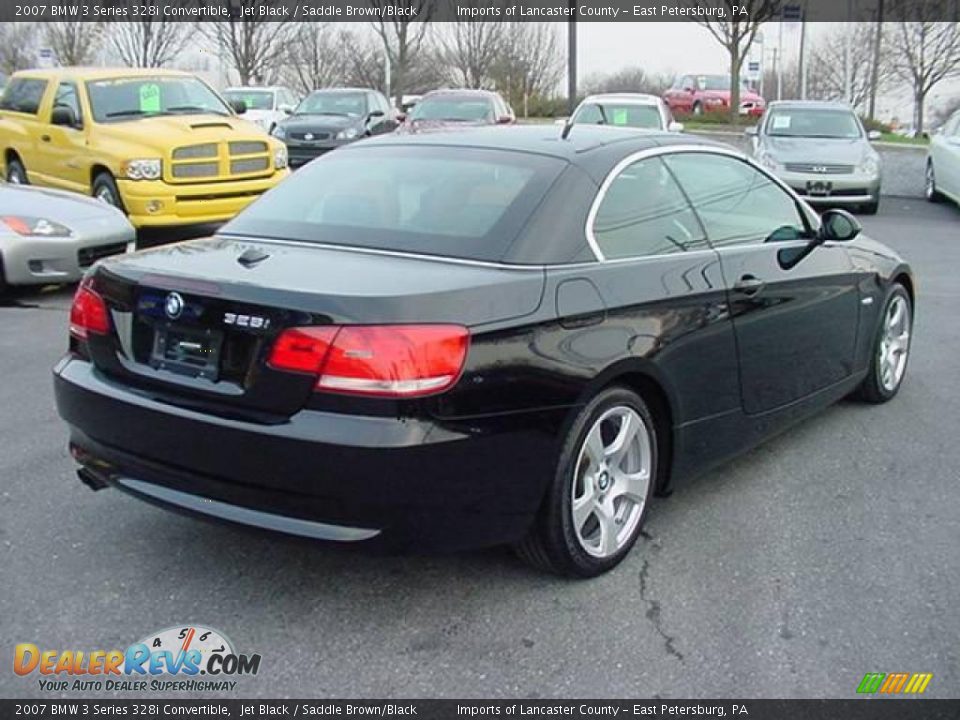 2007 BMW 3 Series 328i Convertible Jet Black / Saddle Brown/Black Photo #4