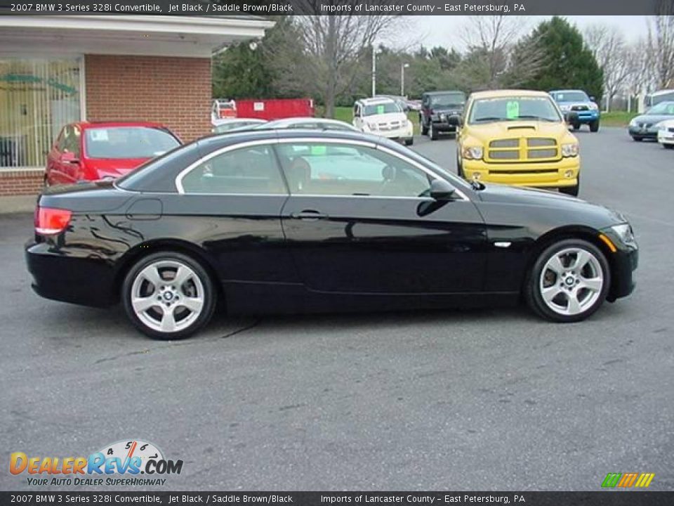 2007 BMW 3 Series 328i Convertible Jet Black / Saddle Brown/Black Photo #5