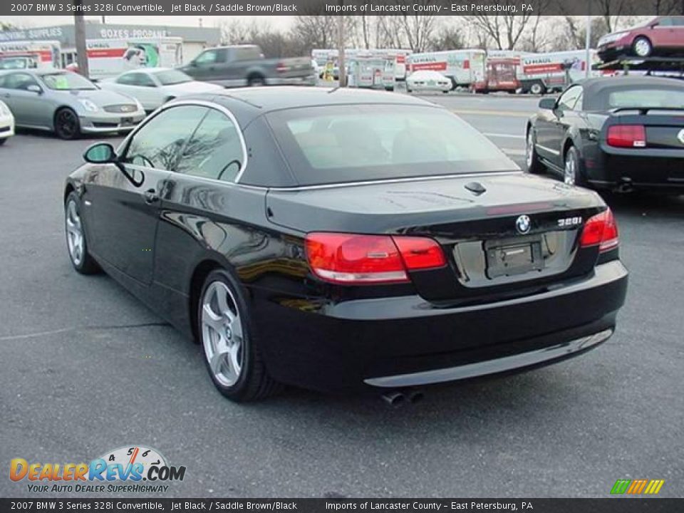 2007 BMW 3 Series 328i Convertible Jet Black / Saddle Brown/Black Photo #6