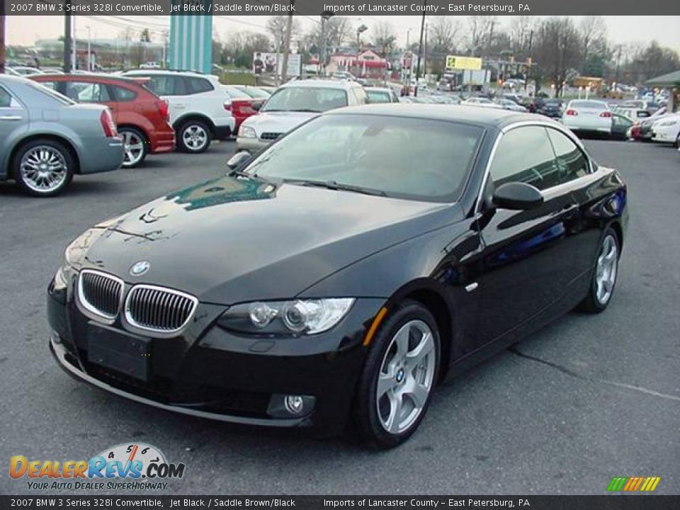 2007 BMW 3 Series 328i Convertible Jet Black / Saddle Brown/Black Photo #7