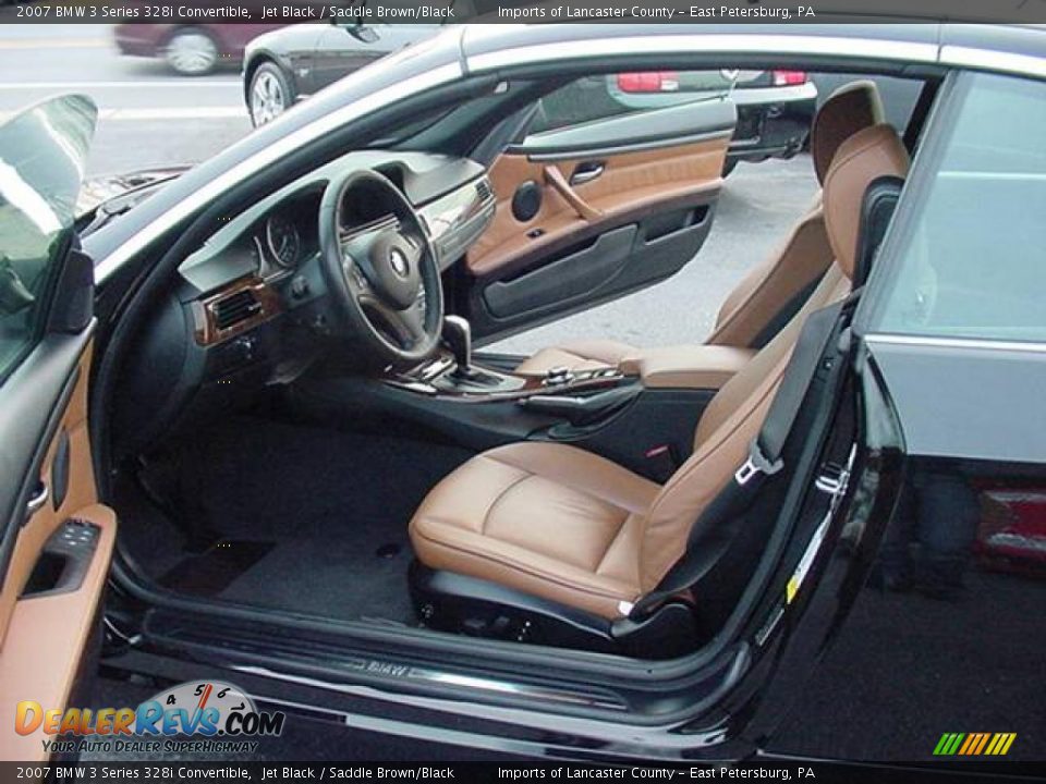 2007 BMW 3 Series 328i Convertible Jet Black / Saddle Brown/Black Photo #8