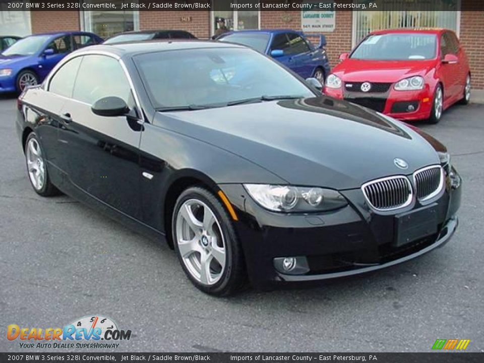 2007 BMW 3 Series 328i Convertible Jet Black / Saddle Brown/Black Photo #10