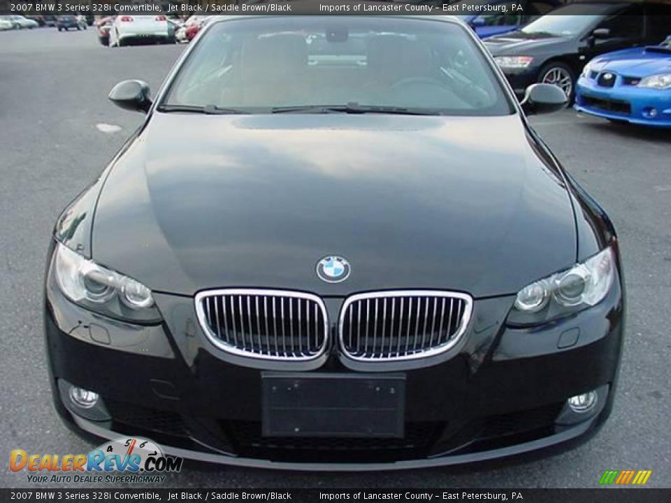 2007 BMW 3 Series 328i Convertible Jet Black / Saddle Brown/Black Photo #11