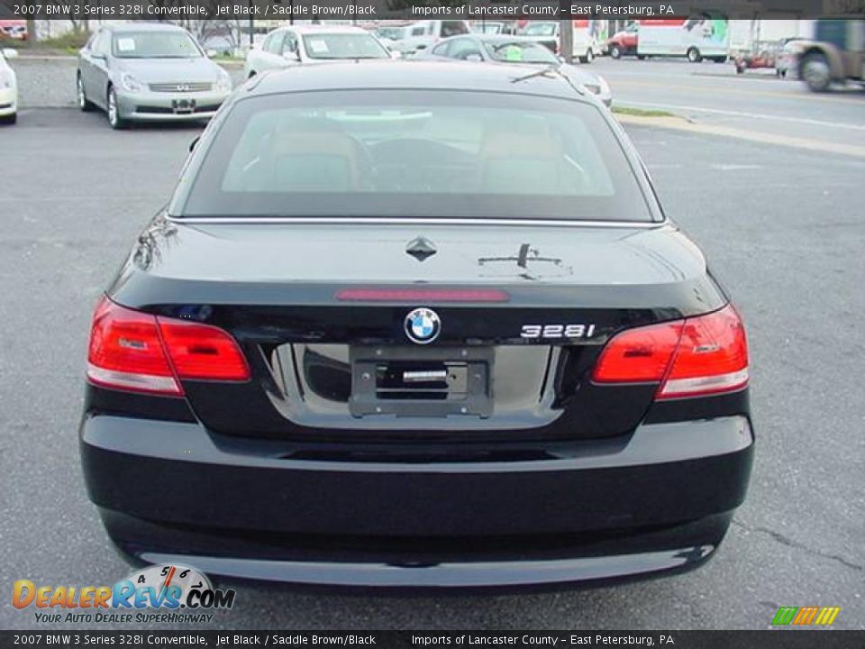 2007 BMW 3 Series 328i Convertible Jet Black / Saddle Brown/Black Photo #12