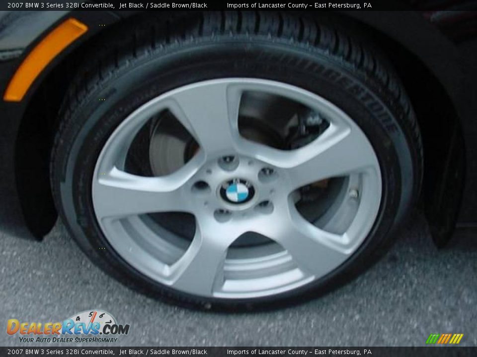 2007 BMW 3 Series 328i Convertible Jet Black / Saddle Brown/Black Photo #14