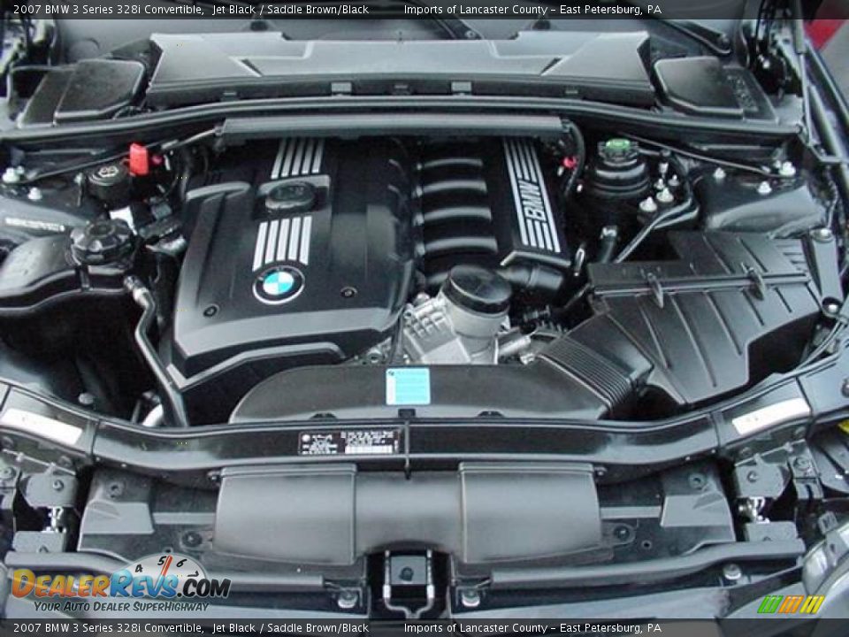 2007 BMW 3 Series 328i Convertible Jet Black / Saddle Brown/Black Photo #15
