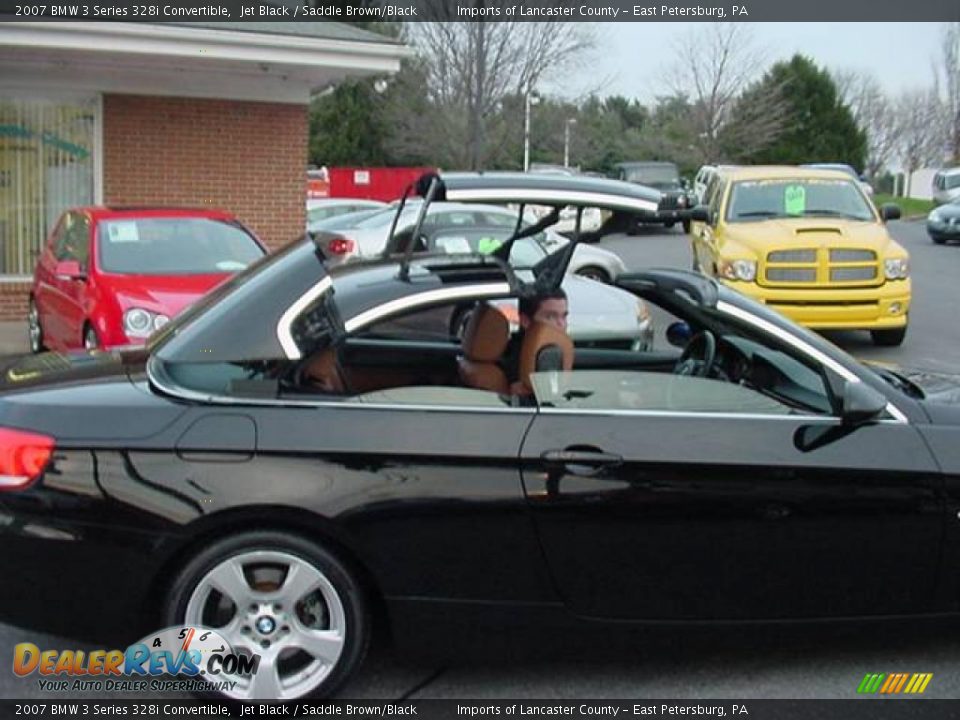 2007 BMW 3 Series 328i Convertible Jet Black / Saddle Brown/Black Photo #16