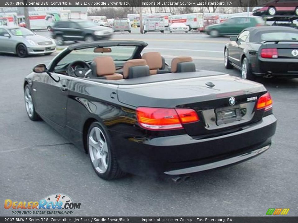 2007 BMW 3 Series 328i Convertible Jet Black / Saddle Brown/Black Photo #18